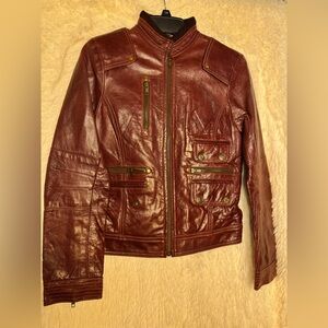 🔥 Vintage Transmission Genuine Leather Jacket 🔥